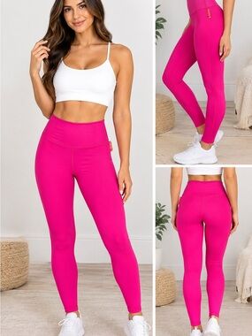 Free People High-Waist Hot Pink Leggings